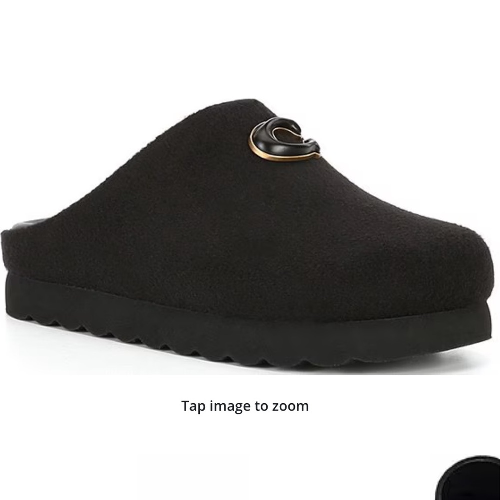 Coach Hadley Felt Slippers Size 10